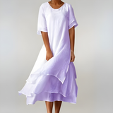 Agnès | Lightweight and Elegant Long Cotton Dress - Threadford