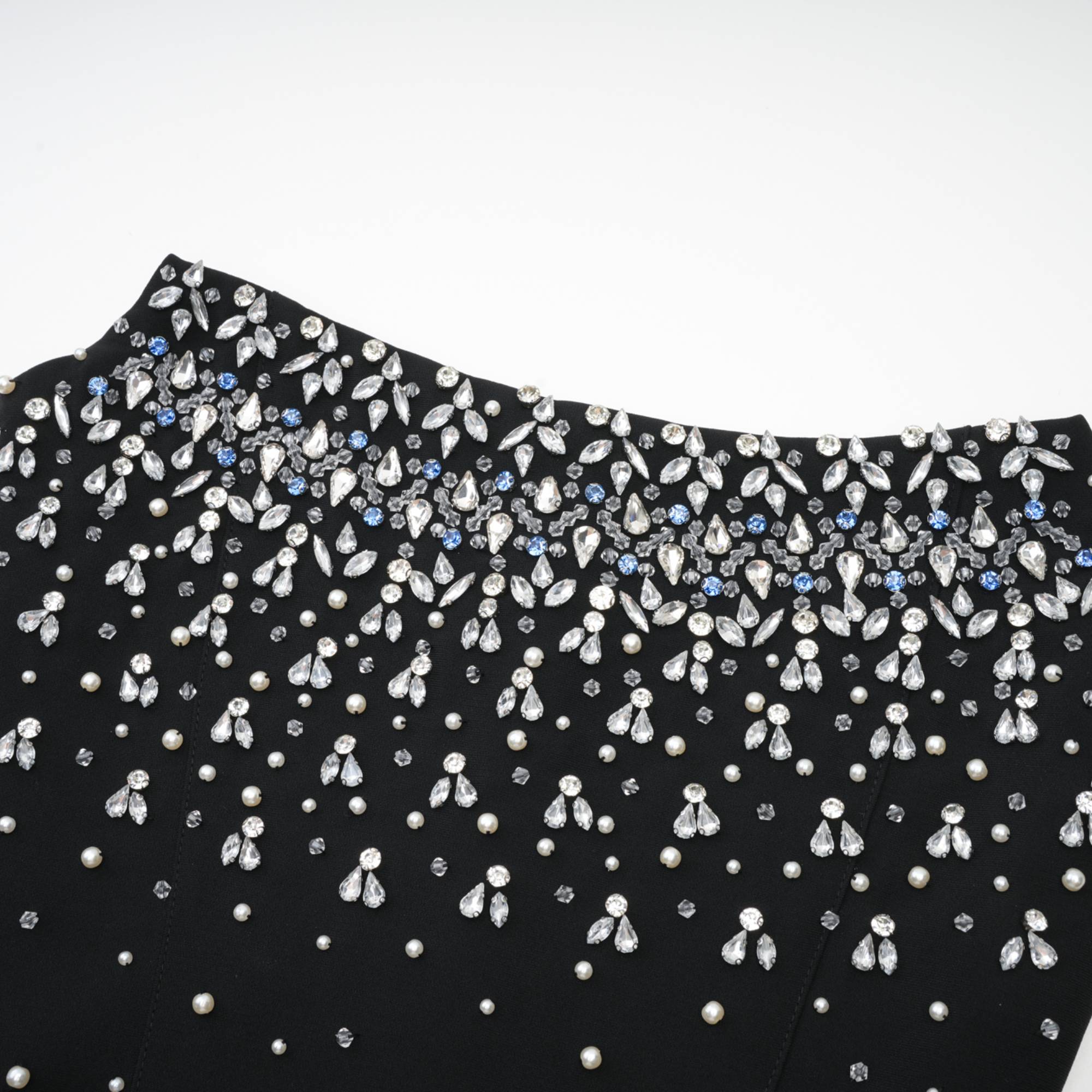 Melisande black embellished mini dress - Threadford