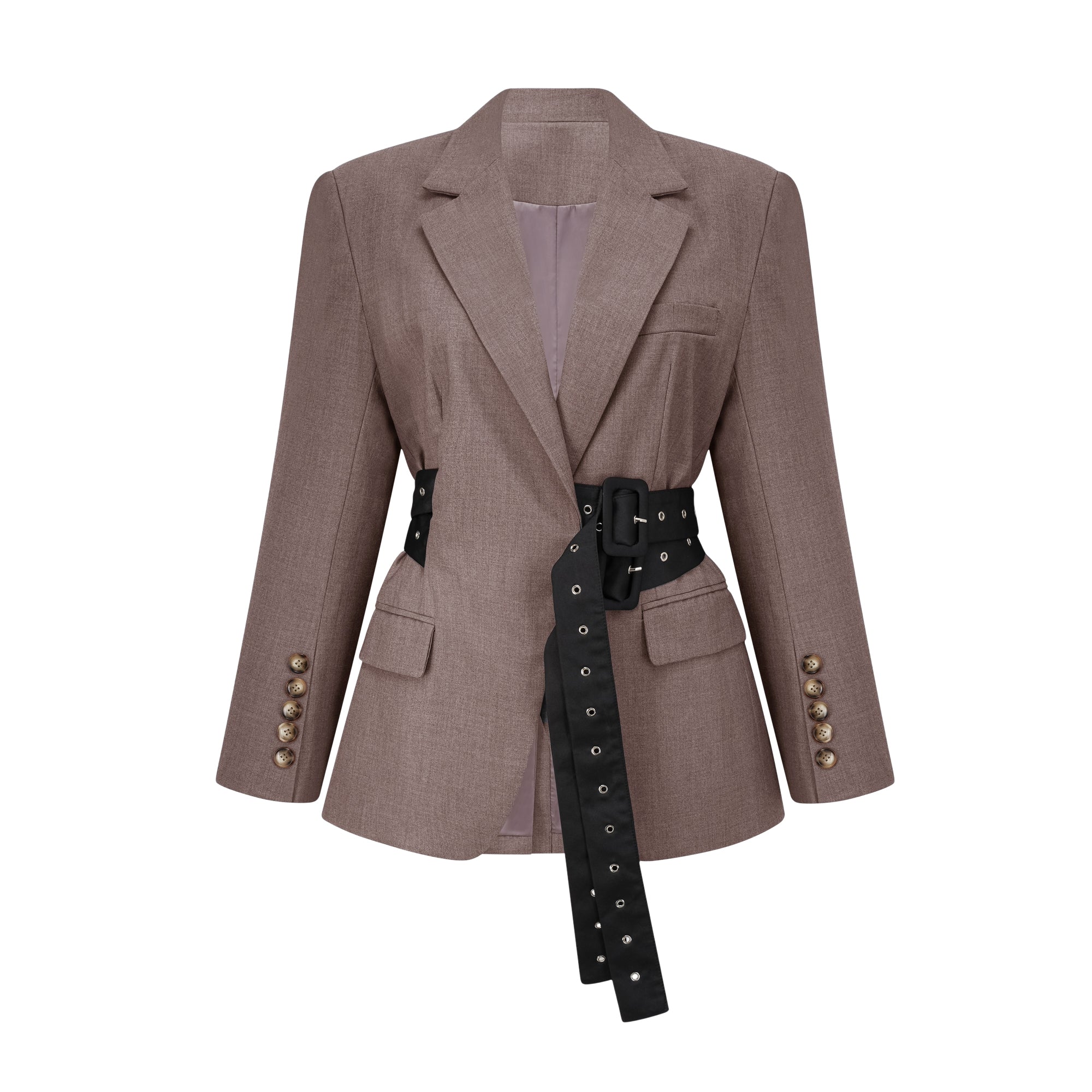 Thérèse Belted Waist Blazer - Threadford