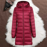 Helsa Long Padded Jacket | Dark Red - Threadford