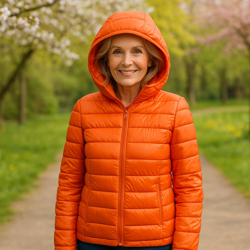 Metta Padded Jacket | Orange - Threadford