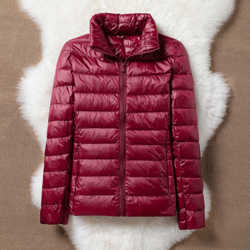 Ulla Lightweight Jacket | Dark Red - Threadford
