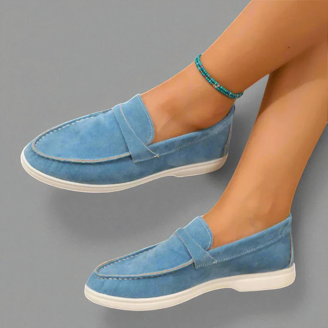 Hannah | Elegant Suede Loafers - Threadford