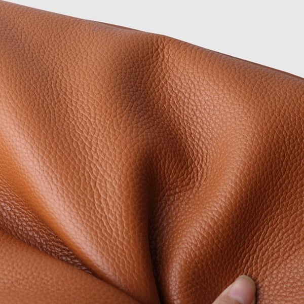 Simple Solid Colour Shoulder Bag Made of Genuine Leather - Threadford