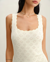 Apricot Square Neck Slip Sweater Dress - Threadford