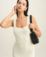 Apricot Square Neck Slip Sweater Dress - Threadford