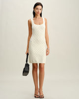 Apricot Square Neck Slip Sweater Dress - Threadford