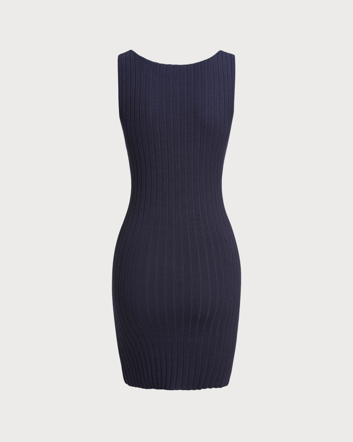 Blue Bodycon Sleeveless Sweater Dress - Threadford
