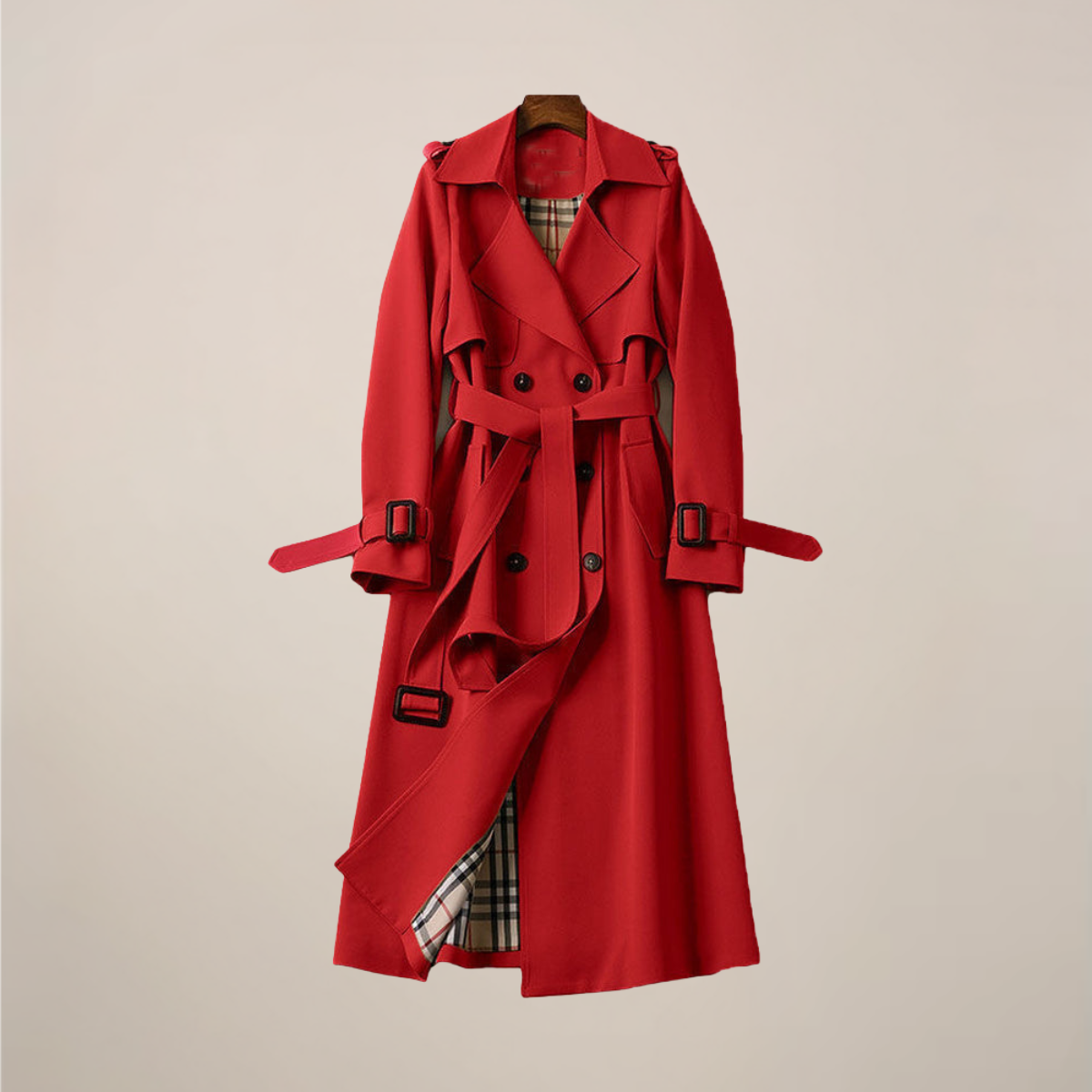 Amelia | Women's Double-Breasted Belted Trench Coat