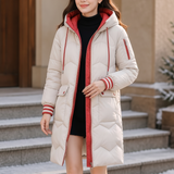 Cozylle | Hooded Quilted Puffer Coat with Contrast Details