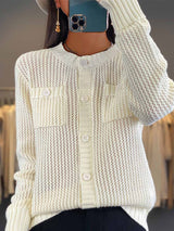 Cora | Classic Knit Cardigan with Chest Pockets