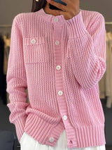 Cora | Classic Knit Cardigan with Chest Pockets