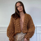 Bella | Chunky Knit V-Neck Cardigan for Women