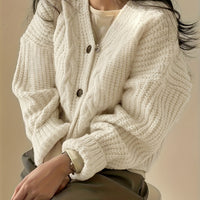 Clara | Women's Chunky Knit Button-Front Cardigan