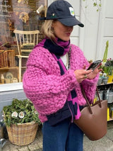 Bella | Chunky Knit V-Neck Cardigan for Women