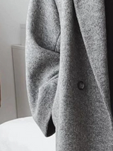 Mila | Women's Long Overcoat with Wide Lapel and Double Buttons