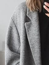 Mila | Women's Long Overcoat with Wide Lapel and Double Buttons