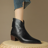 Elara | Women's Ankle Boots with Sleek Pointed Toe & Low Block Heel