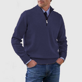 Victor | Quarter-Zip Knit Sweater with Stand Collar