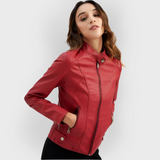 Pia | Sleek Minimalist Leather Jacket