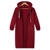 Hadley | Casual Longline Hooded Cardigan with Zip Closure