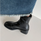 Aria | Women’s Black Ankle Boots with Chunky Block Heel