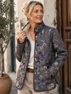 Odette | Floral Quilted Coat with Button Closure