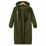 Hadley | Casual Longline Hooded Cardigan with Zip Closure