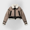 Pia | Multi-Functional Khaki Leather Jacket