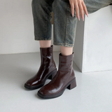 Aria | Women’s Black Ankle Boots with Chunky Block Heel