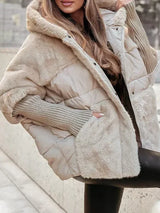 Olivia | Elegant Hooded Jacket with Plush Panel Design