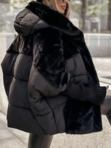 Olivia | Elegant Hooded Jacket with Plush Panel Design