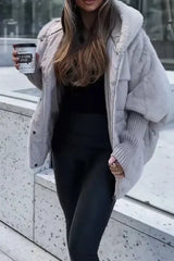 Olivia | Elegant Hooded Jacket with Plush Panel Design