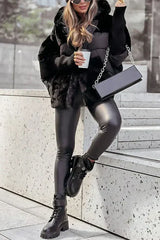 Olivia | Elegant Hooded Jacket with Plush Panel Design