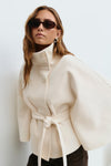 Addison | Women's Elegant Belted Cape Coat