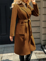 Natalie | Women's Tailored Belted Long Coat
