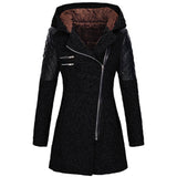 Katrine | Textured Hooded Winter Jacket