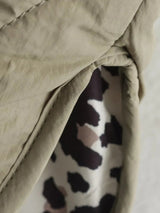 Chloe | Women’s Quilted Jacket with Leopard Lining