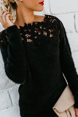 Katherine | Elegant Off-the-Shoulder Knit Sweater