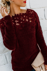 Katherine | Elegant Off-the-Shoulder Knit Sweater