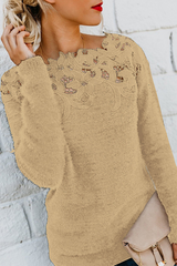 Katherine | Elegant Off-the-Shoulder Knit Sweater