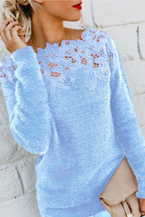 Katherine | Elegant Off-the-Shoulder Knit Sweater