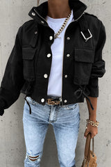 Nina | Cool City Jacket with Button and Zipper Details