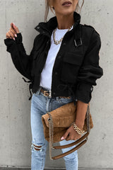 Nina | Cool City Jacket with Button and Zipper Details