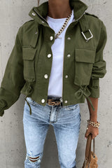 Nina | Cool City Jacket with Button and Zipper Details