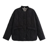 Chloe | Women’s Quilted Jacket with Leopard Lining