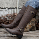 Barbara | Classic Knee High Heeled Black Boots
