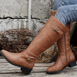 Barbara | Classic Knee High Heeled Black Boots