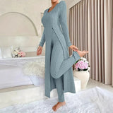 Bella | Casual Knit Dress with Side Slit and Leggings Set