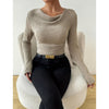 Nell | Women's Ribbed Boat-Neck Knit Sweater